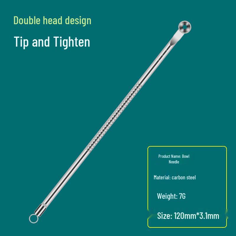 Precision Acne & Blackhead Removal Tweezers Set - Pimple Needle and Squeezing Tool