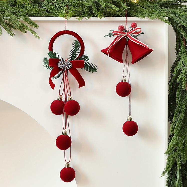 Christmas Flocking Decorations Window Hanging Accessories