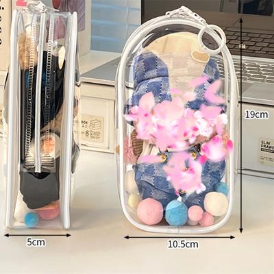 Διαφανής Τσάντα Επίδειξης PVC 19 εκ. με Μπρελόκ για Μίνι Φιγούρες Mystery Box Κούκλα Θήκη Μεταφοράς Επίδειξης Θήκη Μπρελόκ για Συλλεκτικά Είδη