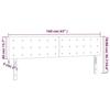3121713 vidaXL LED Headboard Cappuccino 160x5x78-88 Cm Faux Leather