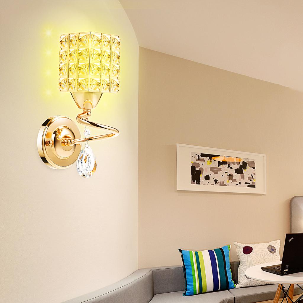 Modern Bedside Wall Lights Dining Room Hallway Light Crystal Wall Sconces Bedroom Wall Lamp