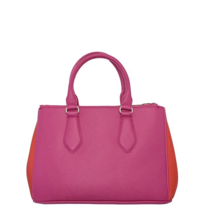 Sac à main - Christian Lacroix - Fushia/Orange - Toile enduite - Taille M - Design chic
