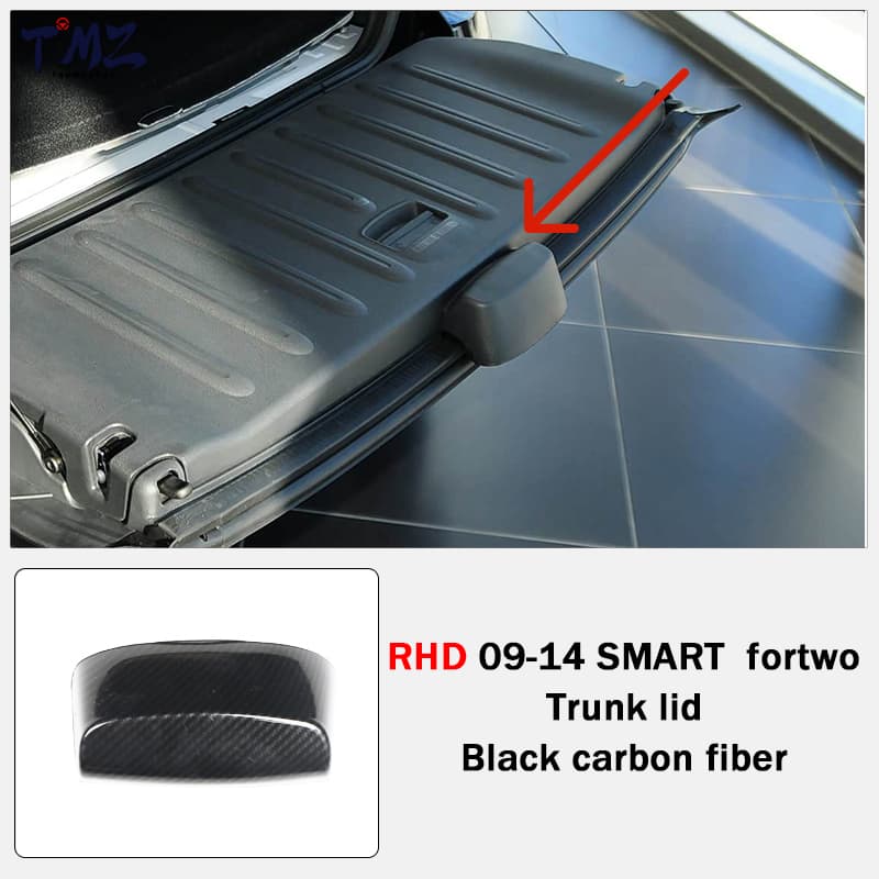 Right hand drive vehicle accessories with Carbon Fiber pattern black navigation panel decorative for Benz SMARTfor two sticker Right hand drive