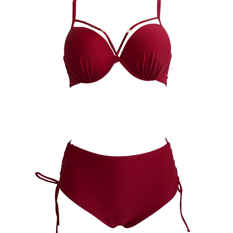 2026 New Style Steel-bra Size Breast-controlling Bikini Sexy Swimming Suit for Women, Popular Among Instagram Influencers