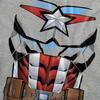 Captain America Womens/Ladies Costume Heather T-Shirt