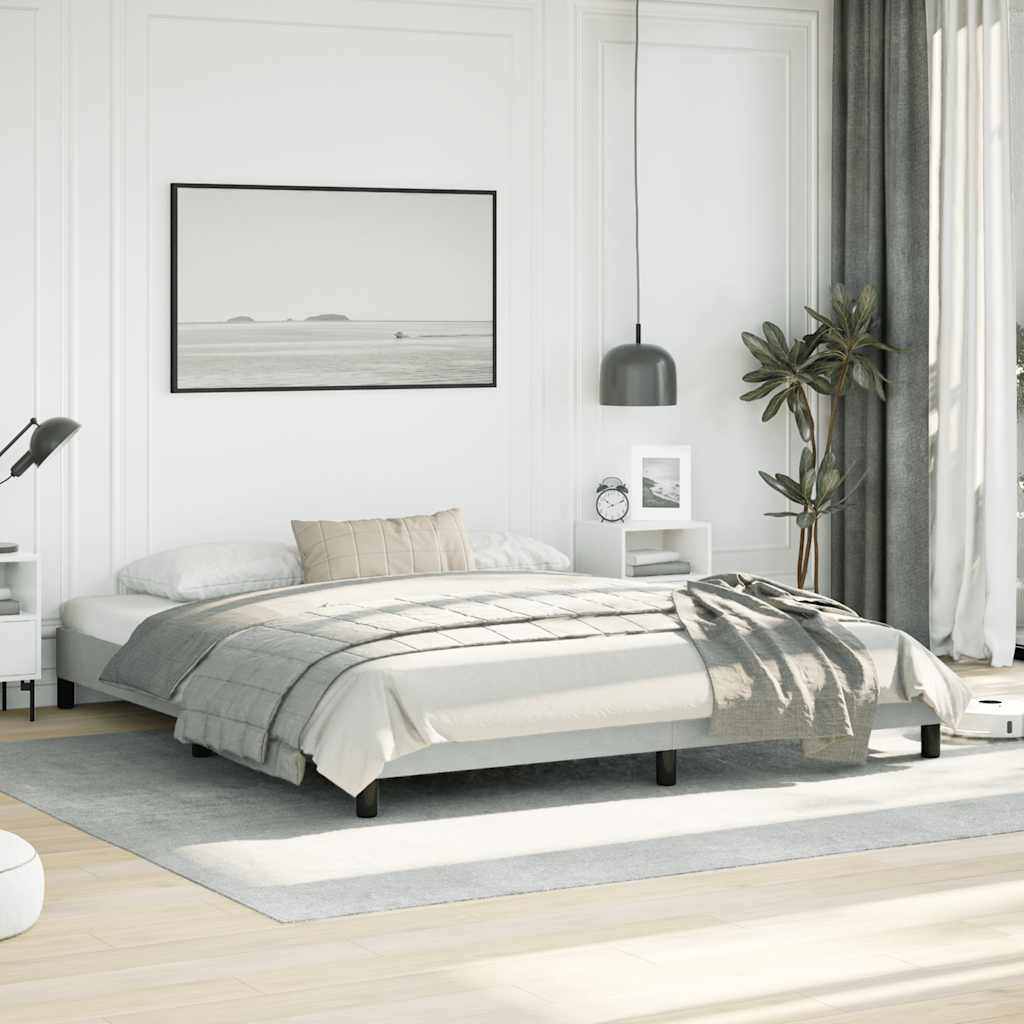 Bed Frame without Mattress Light Grey California King Velvet