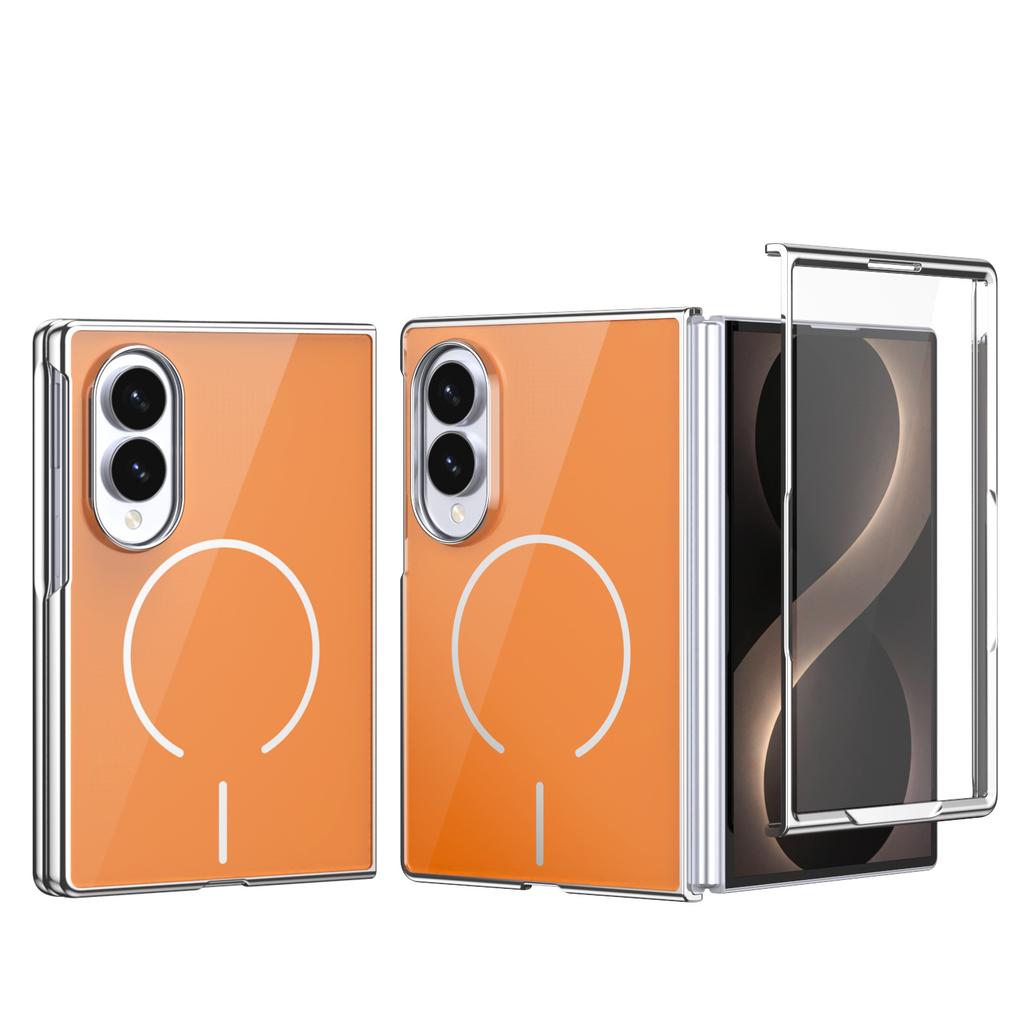 Applicable to Samsung Z FOLD8Ultra mobile phone case electroplated glass back plate magnetic suction W26 shell film integrated anti-drop 45