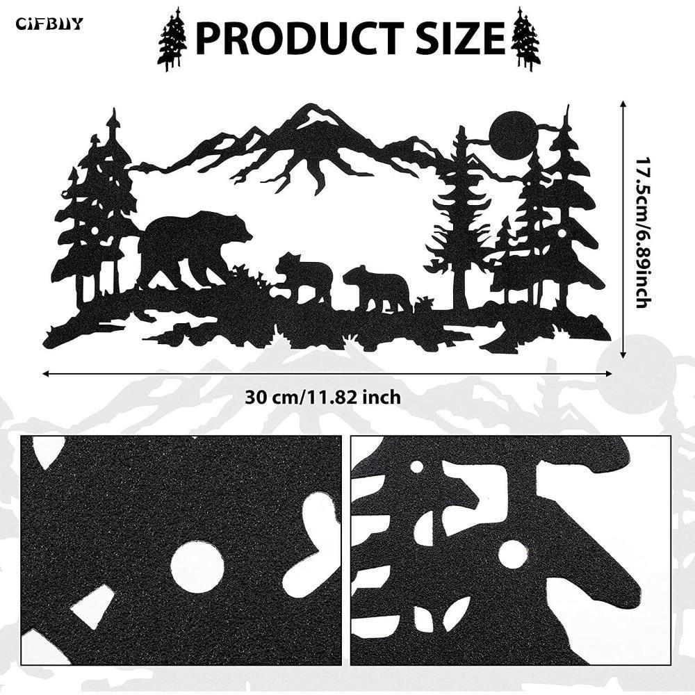 Metal Wall Decor Deer Bear Laser Cut Art