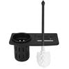 Wall‑Mounted Toilet Brush Holders Home Bathroom Toilet Bowl Cleaning Brush Holders Set(7243B Black )
