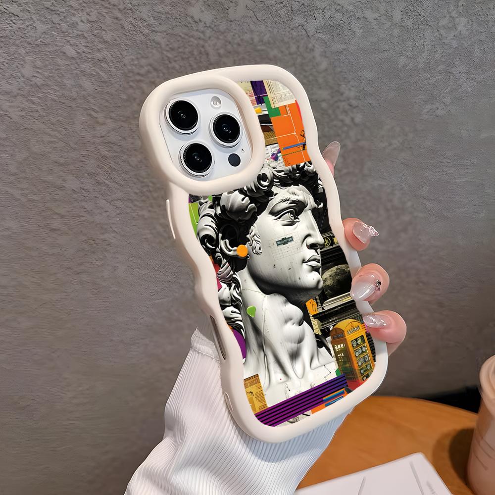 Graffiti Art Welle Rand TPU Handyhülle für iPhone 17 16 15 14 13 12 11 Air Pro Max Plus Bunte Hülle