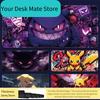 Edgy Gengar and Pikachu Battle Desk Pad Abstract Art Gaming Mouse Mat