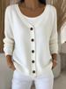 European & American Style Autumn/Winter Women's Solid Color Knit Cardigan Sweater Coat