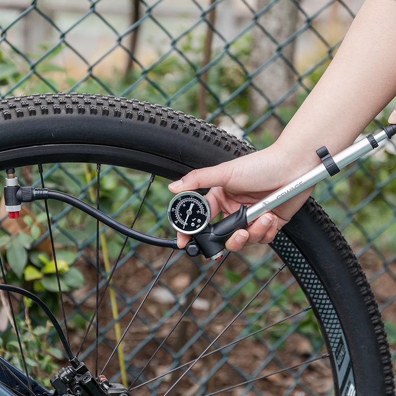 Portable Bicycle Shock Absorber Pump with Hose and Pressure Gauge Gewage GE-002
