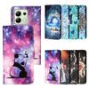 Cute Painted Leather Flip Case on For Samsung Galaxy M13 M12 A12 A13 A22 A22S A32 A52 A52S A72 A73 Wallet Stand Book Cover Strap