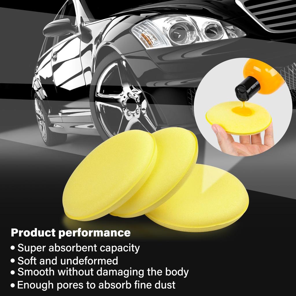 Psler Foam Car Applicator Pads Foam Applicator Pads Detailing Round 4" Polishing Sponge