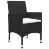 Maison Exclusive - Ensemble à manger de jardin 5 pcs Noir