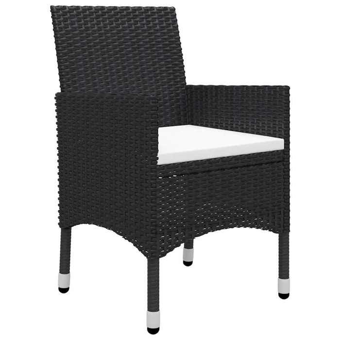 Maison Exclusive - Ensemble à manger de jardin 5 pcs Noir