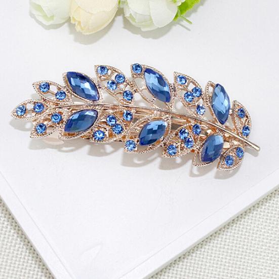 Dámská móda Květina List Křišťálová Kamínková Vlasová Spona Klip Vlásenka Šperky