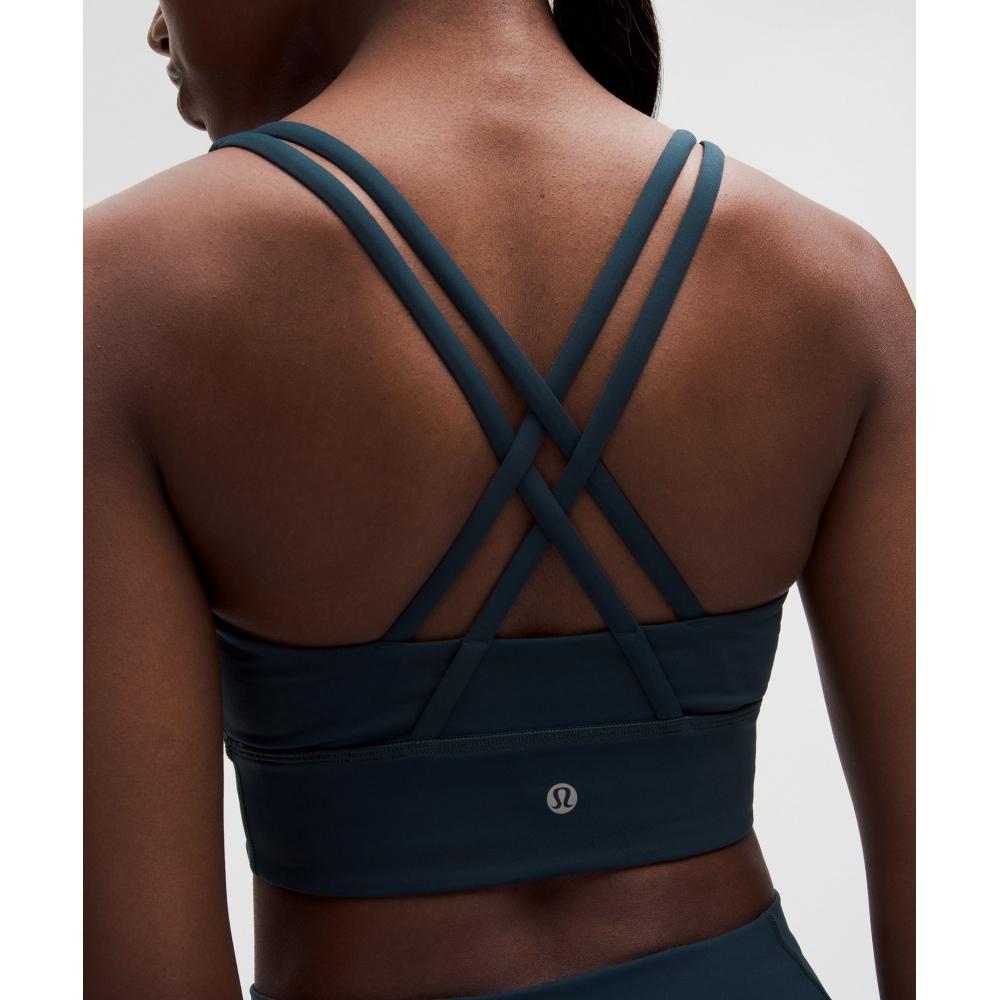 Lululemon Energy Longline Bra  MeDium Support  B D Cups inDochine Blue