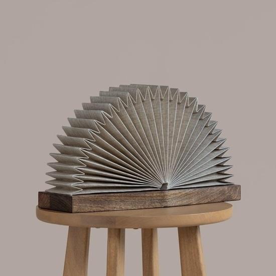 Foldable Linen Book Table Lamp Crafted from European Linen Patented Designs Ideal Lamp for Living Room Decoration, Bedroom, Office