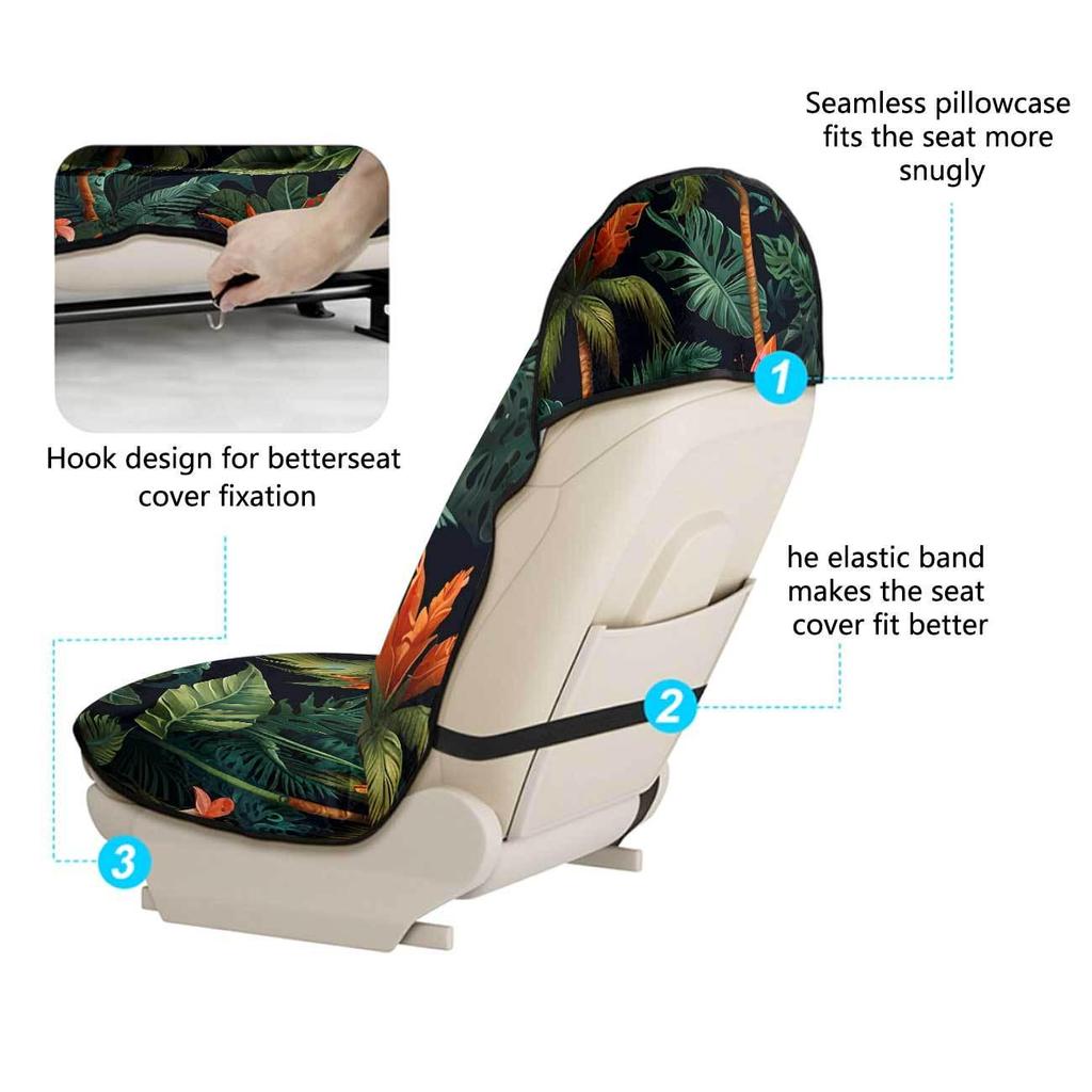 Universal Car Front Seat Leaf Towel Cover - Ideal for Gym & All-Season Use
