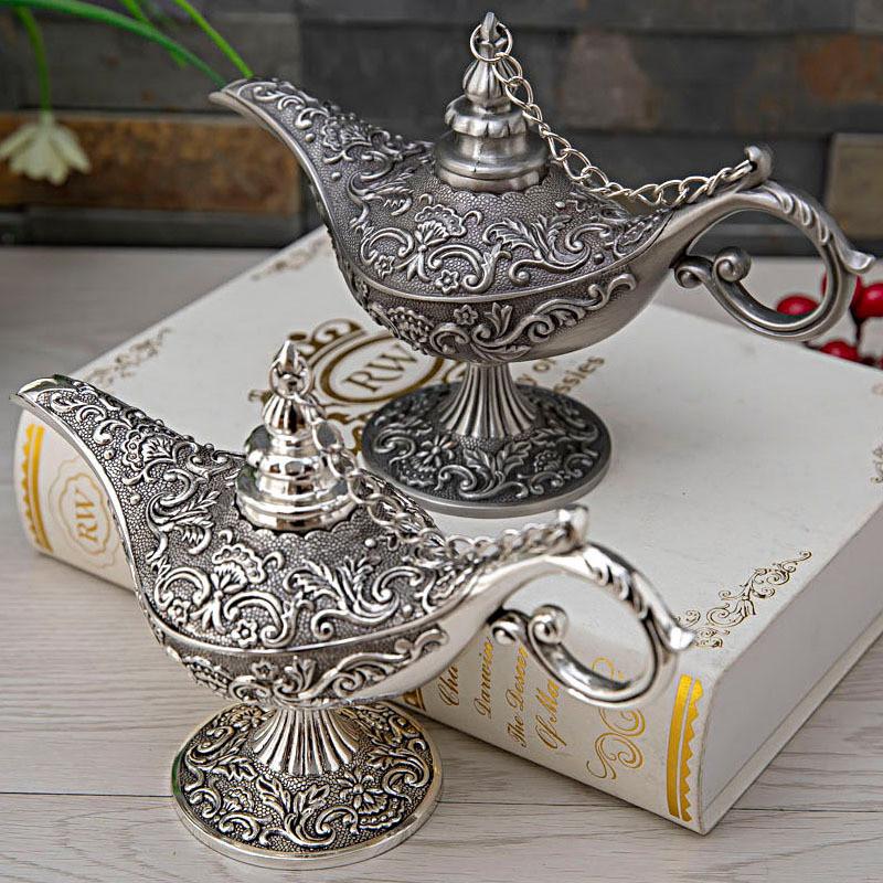 Vintage Legend Lamp Magic Genie Wishing Light Pot Classic Home Tabletop Decor Crafts Display Birthday Gift Wedding Christmas