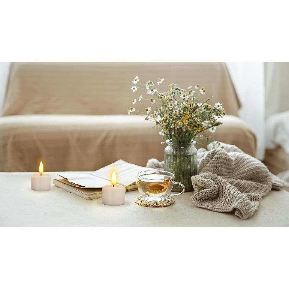 Rechargeable Tea Lights Candles with Remote and Timer Battery Operated, LED Flameless Votive Tealight Candles Flickering for Table Wedding Christmas