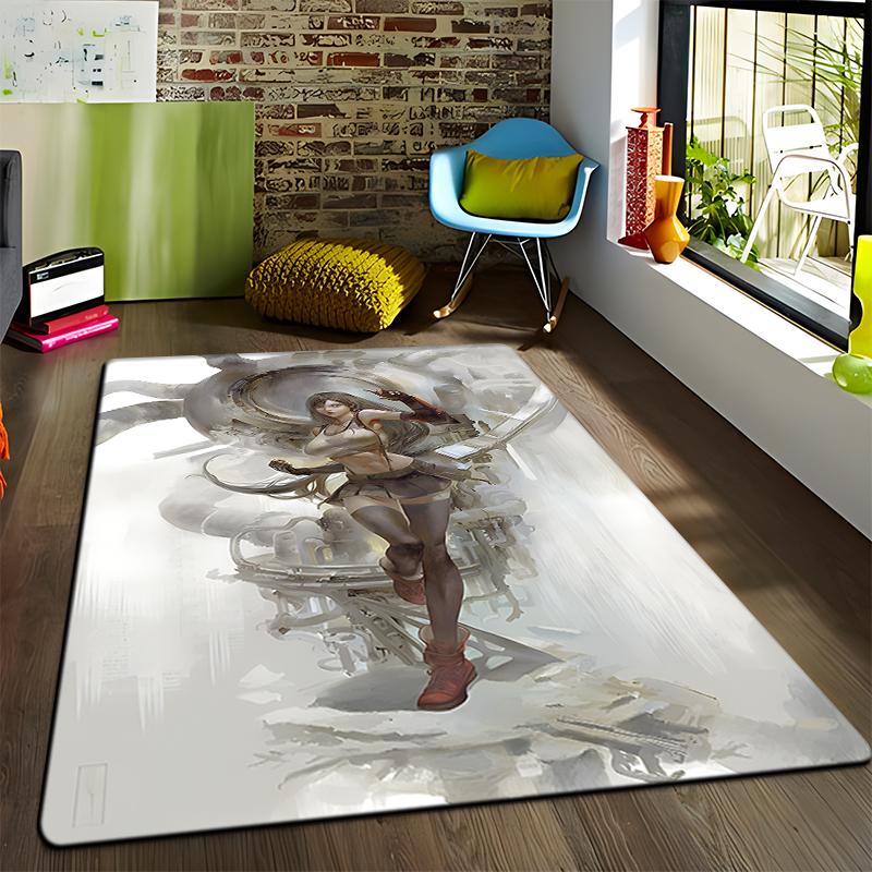 Final Fantasy Printed Carpet for Living Room Rugs Camping Stranger Things Picnic Mats Anti-Slip E-sports Rug Yoga Mat Fans Gift