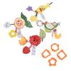 4Pcs Carseat Toys Polyester Fiber Fruit Design Cute Appearance Visual Development Colorful Bibi