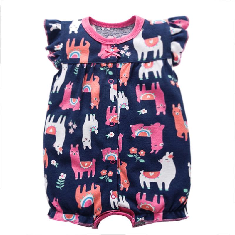 Neugeborener Sommer Lässiger Kurzarm Strampler Body