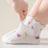 5 Pares Meias de Cristal de Verão para Crianças Menina Meias Finas de Malha Respirável Cano Médio Meias Macias Confortáveis Calçado de Bebê Meias Fofas para Crianças