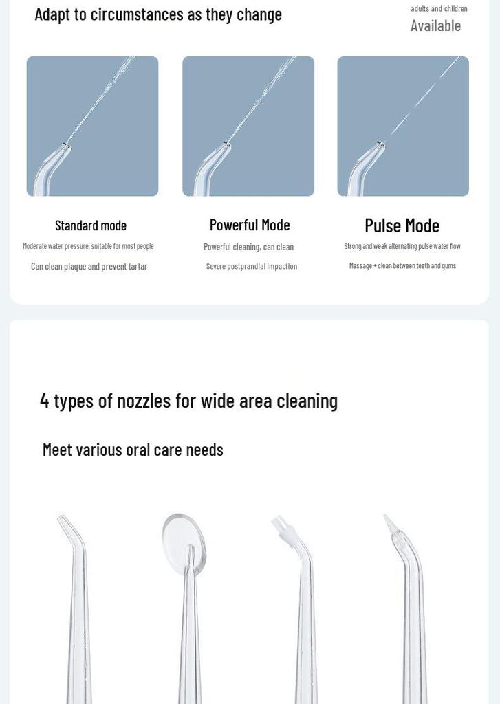 Portable Electric Water Flosser for Dental Care with USB Charging