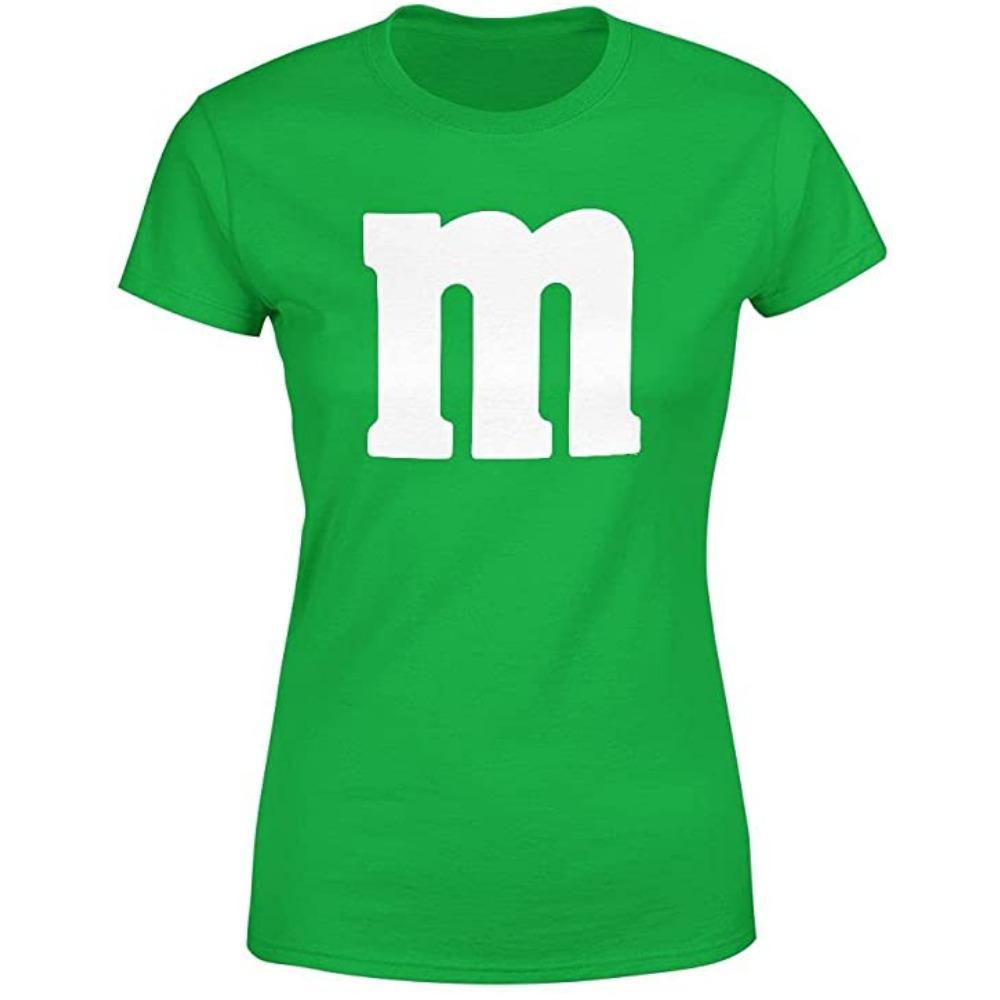 Letter M Halloween Costumes T-Shirt | Funny Cool Graphic Tee Idea | Shirts for Women Ropa Plus Size Mujer