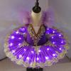 Tutu Ballet Led Light Swan Lake Ballerina Pancake Girl Ballet Dress Kids Dance Costumes