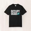 Occupy Uranus Graphic Tee, Space Humor Shirt - Distressed Lettering, Teal Planet Accent | Heavyweight Cotton