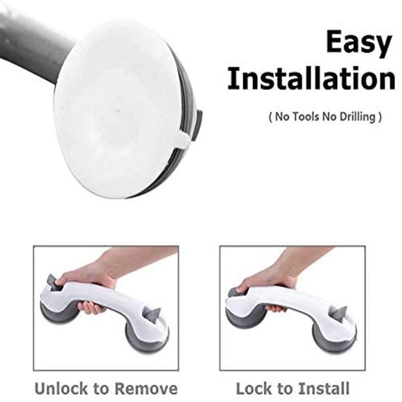 12Pcs Safety Helping Handle Anti Slip Support Toilet Bathroom Safe Grab Bar Handle Vacuum Sucker Suction Cup Handrail