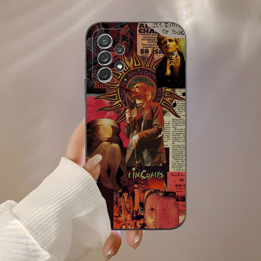 Retro Music Alice In Chains Phone Case for Samsung S23 Ultra S24 S22 S20 Fe S21 Plus Galaxy A54 A34 A24 A53 Note 20 Back Cover