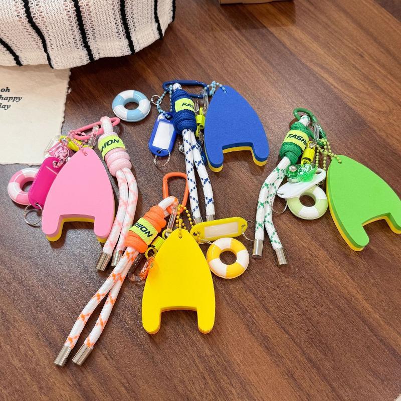 Cute Swim Themed Keychain With Mini Swim Ring Kickboard Perfect For Bag Decoration Gifts For Swimmers