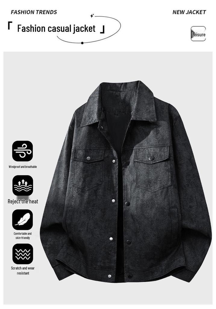 Men's Tie-Dye Spring/Autumn Casual Street Style Jacket