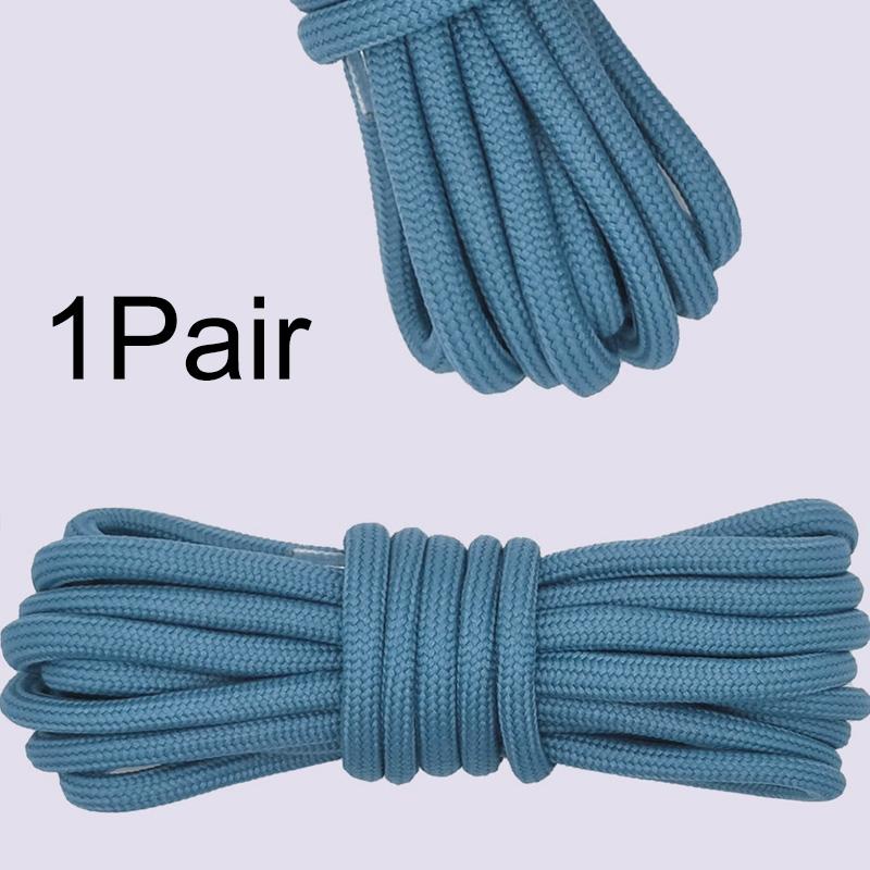

1 пара круглых шнурков для спортивных ботинок, кроссовок, шнурки для обуви, однотонные шнурки для обуви, классические спортивные 47 inch 120cm серый/синий