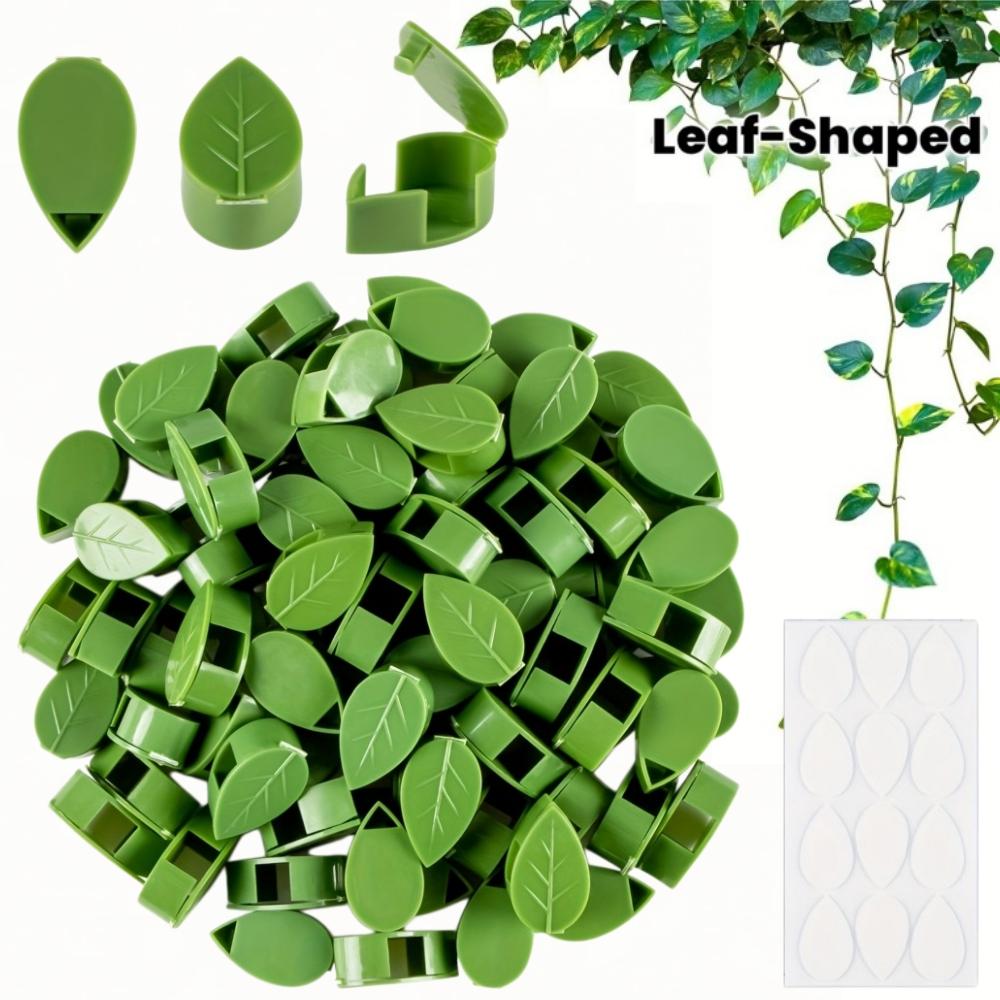 Plant Climbing Wall Fixture Clips Self-Adhesive Plant Fixer Invisible Leaf Shaped for Home Decoration and Cable Wire Fixing