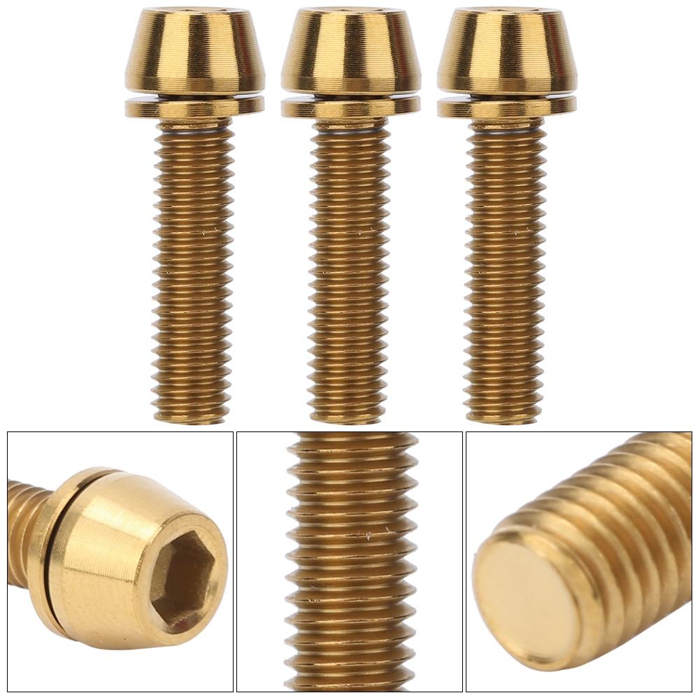 3PCS Alloy Bike Handlebar Stem Screws Disc Brake Clamp Set Screw Accessory