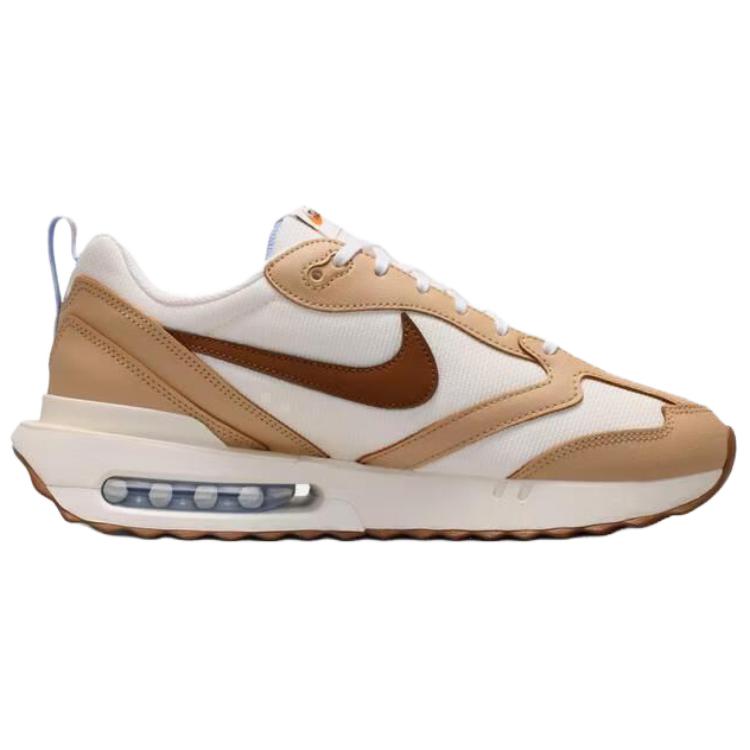 Nike Air Max Dawn Cushioning Low top Running Shoes Men's White Brown IR7542-121