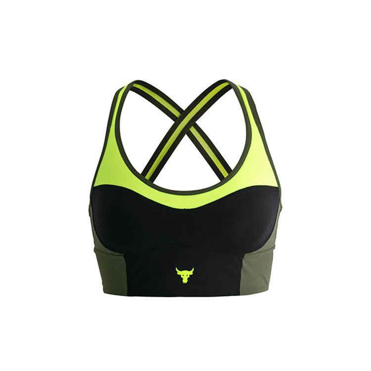 

Under Armour Спортивный бюстгальтер Project Rock Johnson Series Color Block Средняя интенсивность Тренировочный Женское нижнее белье Черный 1380191-001 XL
