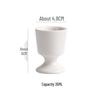 Minimalist White Ceramic Egg Cups (Set of 6)