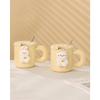 Milk Fufu Cute Cartoon Ceramic Cup Breakfast Cup with Hanging Leak Creative Coffee Cup Breakfast Cup Mug Souvenir