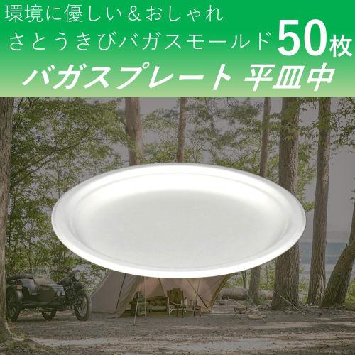 Disposable Disposable Plates, Eco-Friendly and Durable Bagasse Plates, Medium, 50 Plates, Perfect for BBQs, Parties, and Other Uses, Usually Discarded