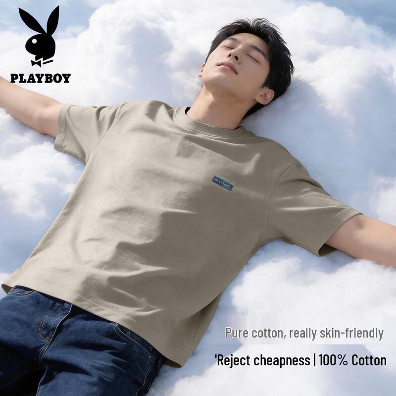 Playboy Men s American Casual Loose Fit Printed T-Shirt L