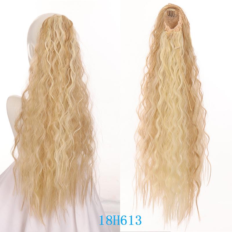 Drawstring Puff Long Kinky Afro Curly Ponytail Synthetic African American Hair Extension Ponytail Clip In Hairpiece