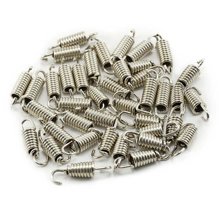 6 Pcs Rotatable Motorcycles 43mm Stainless Steel Exhaust Mounting Spring Silver